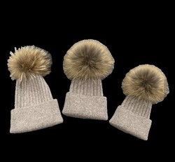 Ull ribb lue med dusk Kaki - Guttogpike