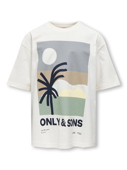 OSJARTSY LIFE SS OVS PRINTED TEE  - Only and sons
