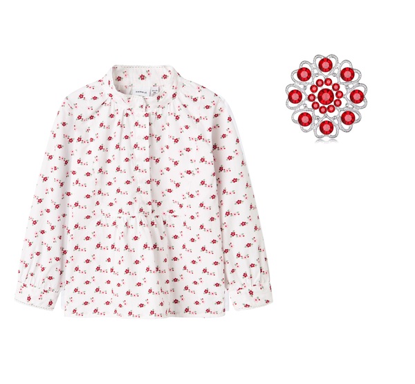 Festdrakt skjorte Hel print blomster - Name It
