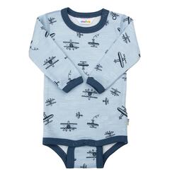 Ullsett m/bambus innside Lys blå - Joha