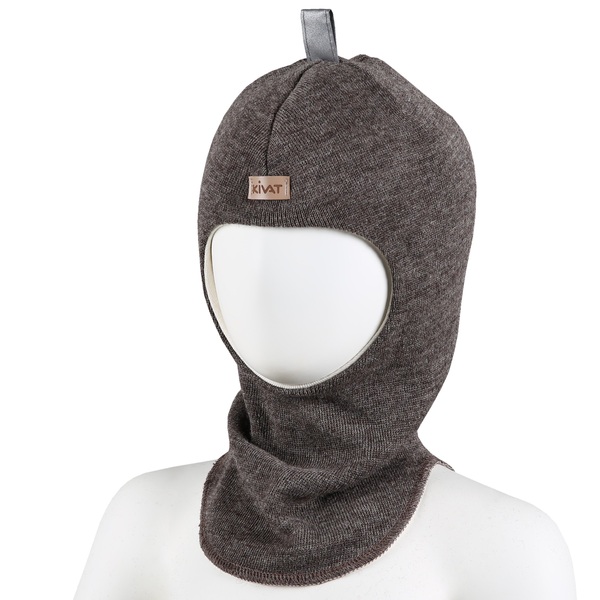 Balaclava ULL m/vindstopp KIVAT Lys brun - Kivat