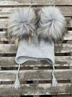 Ull lue 2 dusker og snorer  grå - Guttogpike