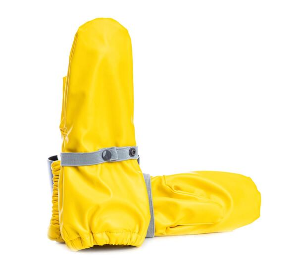 Regnvotter med fleece  gul - Salto