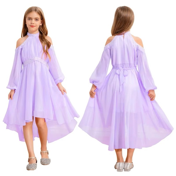 Kjole med stener lys lilla - Guttogpike