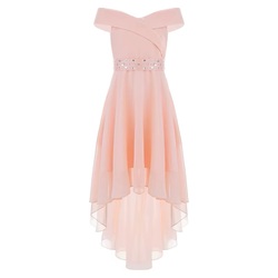 Sweatheart Off-shoulder Kjole Lys Rosa  - Guttogpike