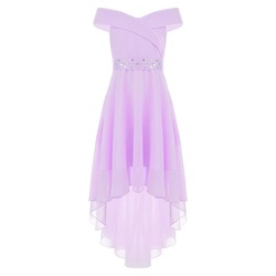 Sweatheart Off-shoulder Kjole lys lilla - Guttogpike