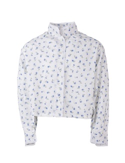 Elly blomstret Festdrakt skjorte Blå blomstret - Salto