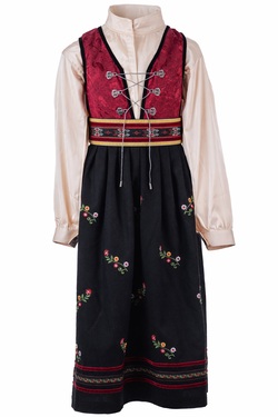 Leah Ull festdrakt valgfri skjorte Rød Champanje Silkebluse - Salto