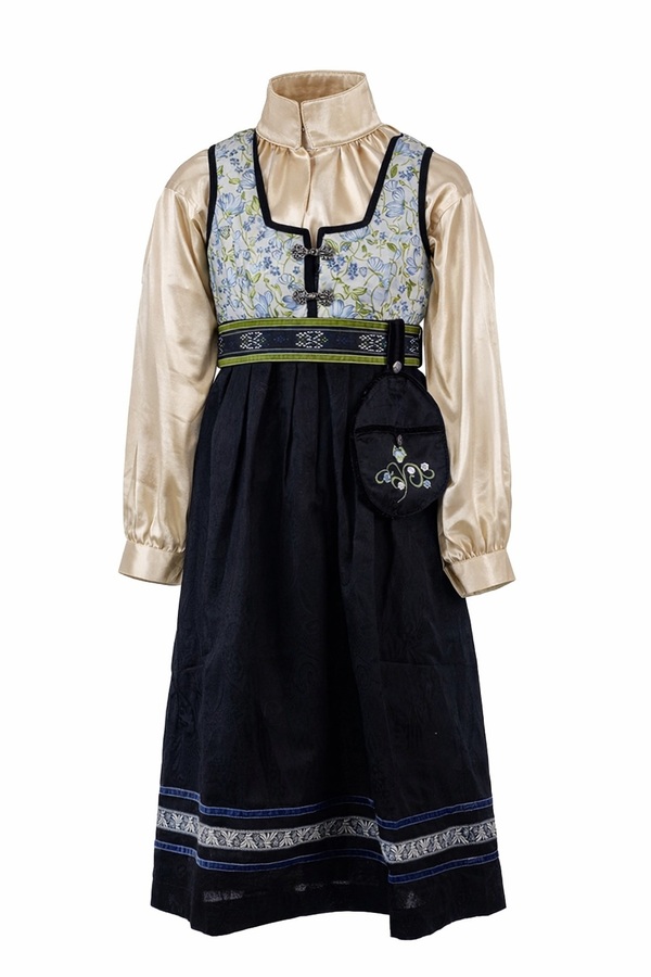 Oline Festdrakt Silkebluse Veske Botanic Champanje skjorte - Salto