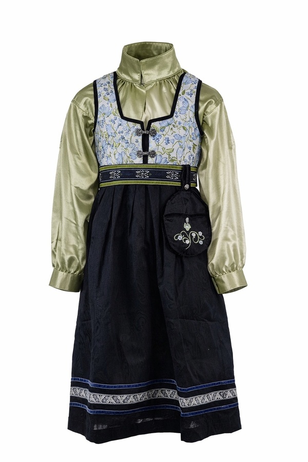 Oline Festdrakt Silkebluse Veske Botanic Salvie skjorte - Salto