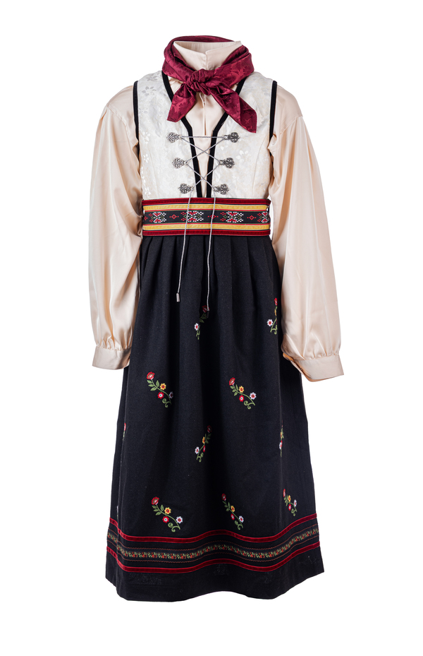 Leah Ull festdrakt Pakke Offwhite med champanje skjorte - Salto