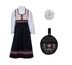 Oline Festdrakter med veske Flower hvit - Salto