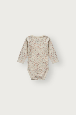 Body ULL med bambus innside Body Blomstret - Hust & Claire