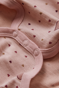 Body ULL med bambus innside Body Rosa - Hust & Claire