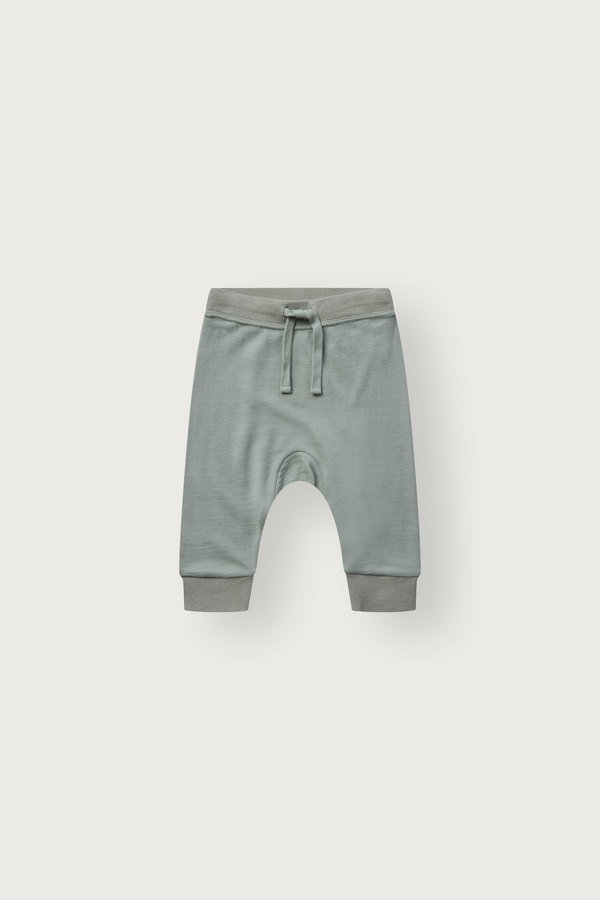 Joggebukse Ull/Bambus Mini  grønn - Hust & Claire