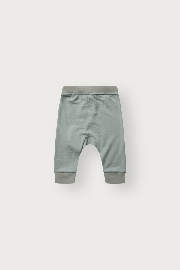 Joggebukse Ull/Bambus Mini  grønn - Hust & Claire