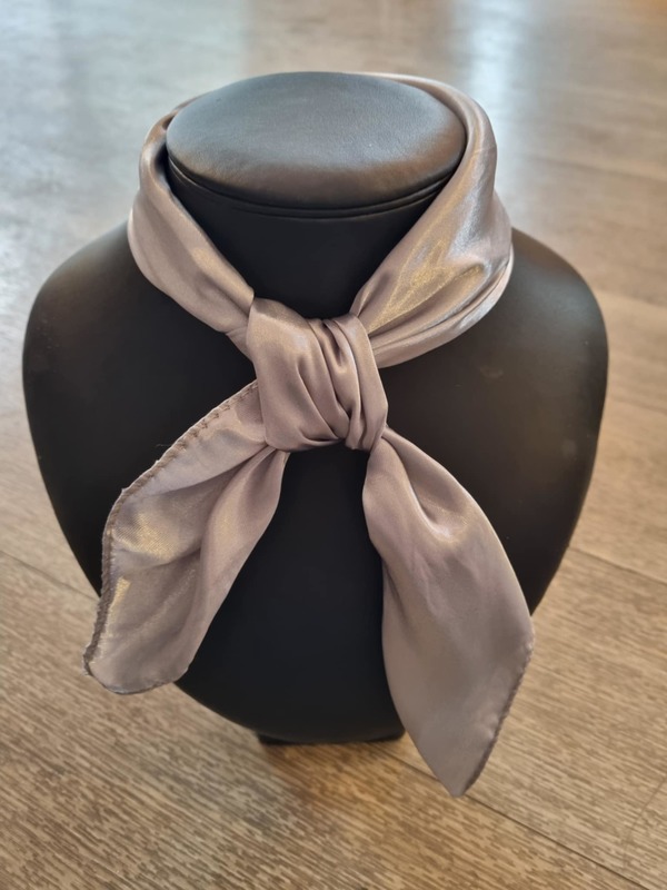 Silke skjerf ensfarget Sølv - Guttogpike