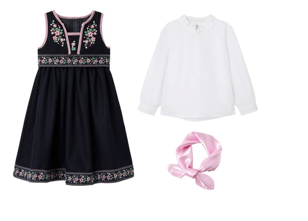 Festdrakt Rosa blomst med skjerf rosa blomst - Name It