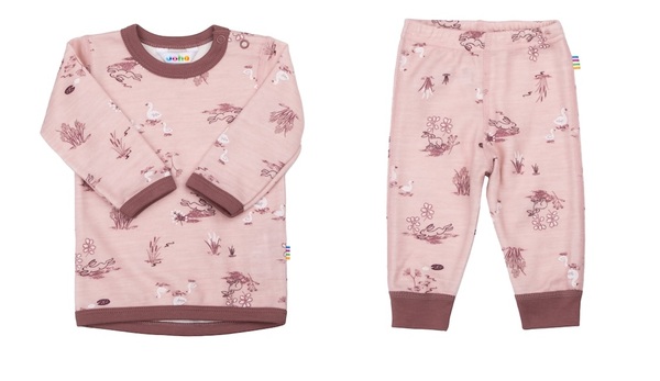 Ullsett m/bambus innside  rosa - Joha