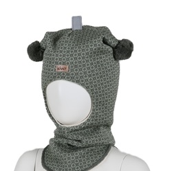 Balaclava ULL m/vindstopp KIVAT  grønn - Kivat