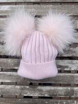 Ull lue dobbel dusk Lyse Rosa - Guttogpike